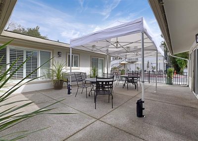 Danville exterior patio with shade